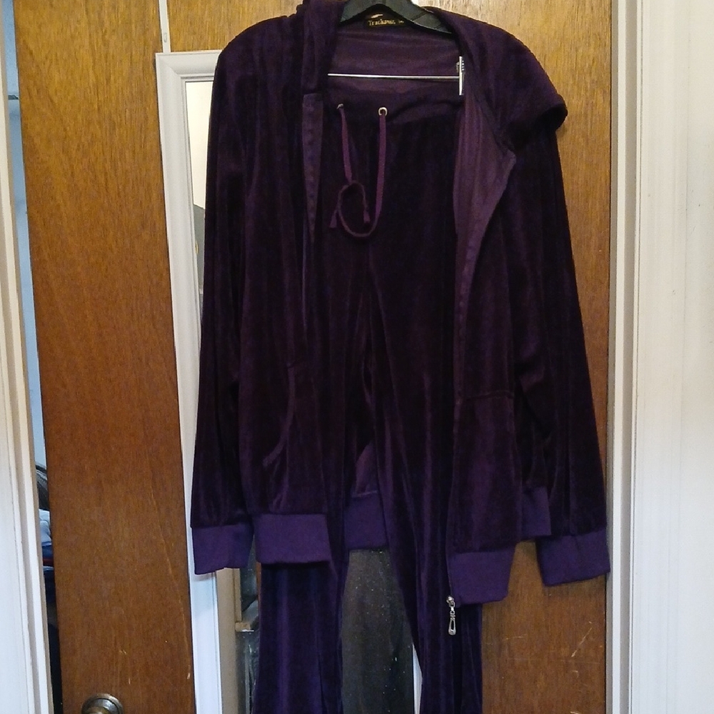 Women's Purple Velour Jacket